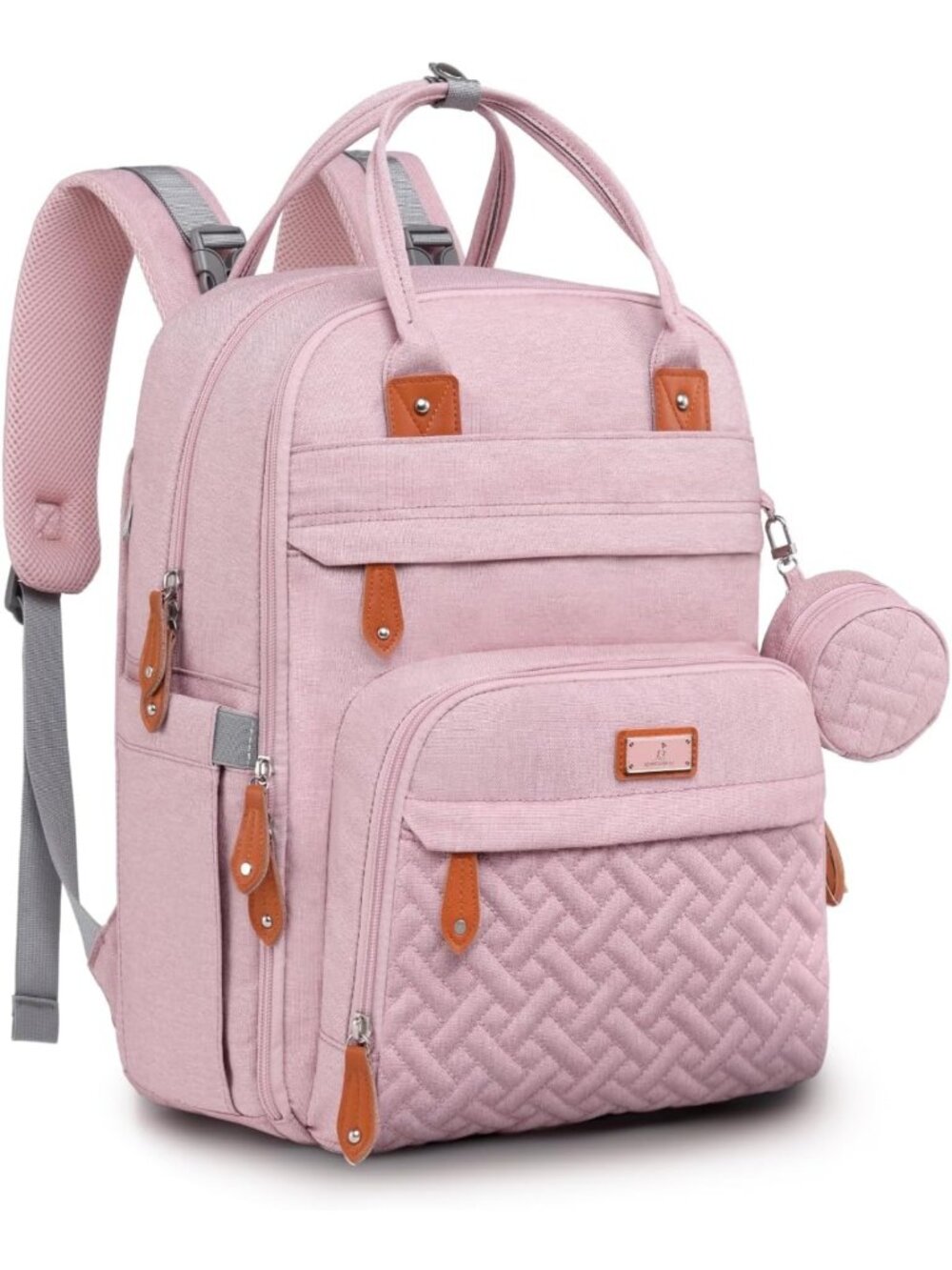 Stylish Water-Resistant Diaper Bag Backpack - Multi-Function Baby Travel Tote